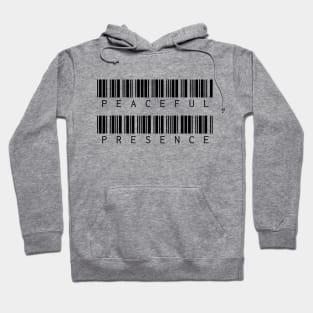 Peaceful Presence - Black Barcode Hoodie